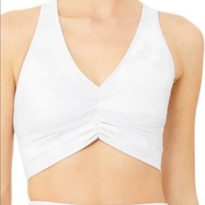 ALO Vapor White Camouflage Sports Bra